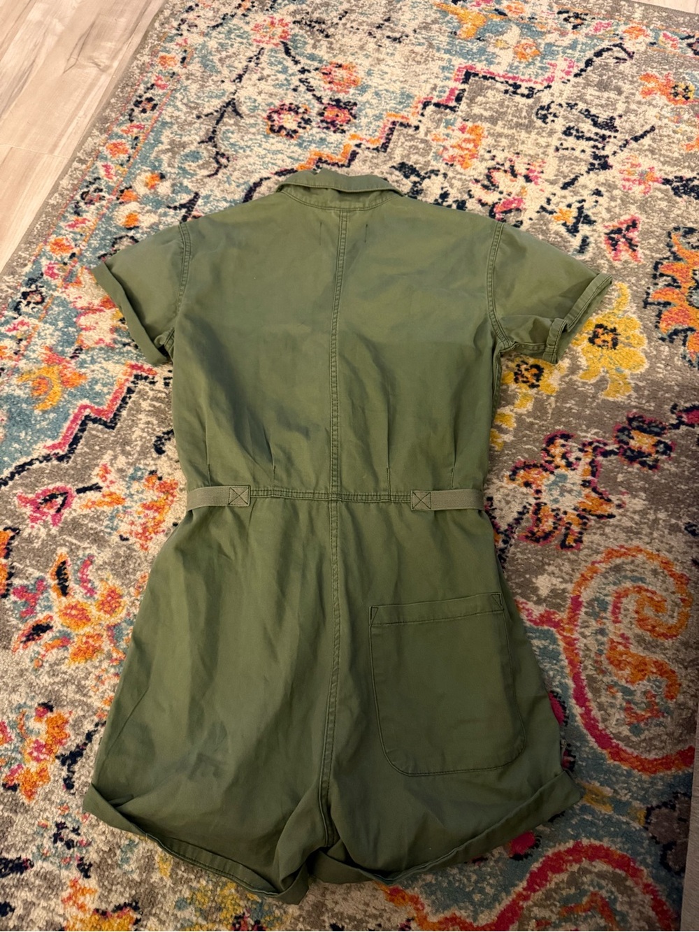 Pistola Parker Olive Green Button Up Romper - Picture 5 of 5